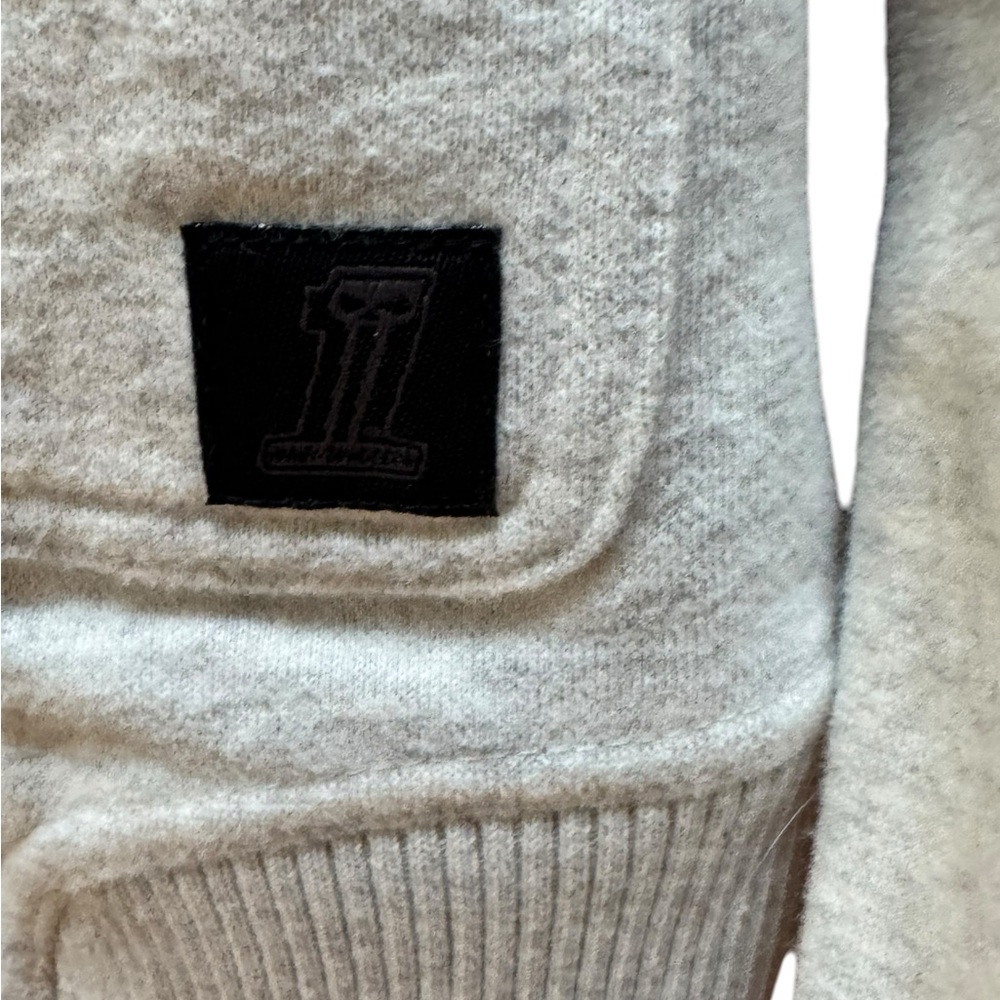 NWT Harley-Davidson Off-White/Gray Zip Sweater Jacket - Picture 2 of 5